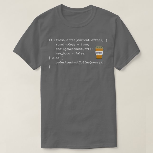 Camiseta Funny Coffee Coding Programmer Java Developer  (Diseño del anverso)
