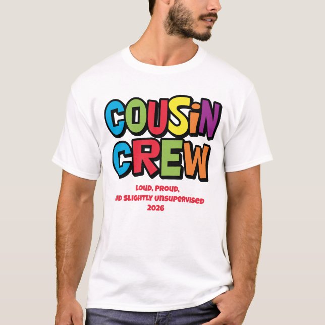 Camiseta Funny Colorful Cousin Crew Family Reunion (Anverso)