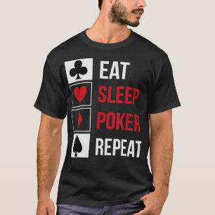 Camiseta Funny Comat Sleep Poker Repetir Teas Holdem diseñ
