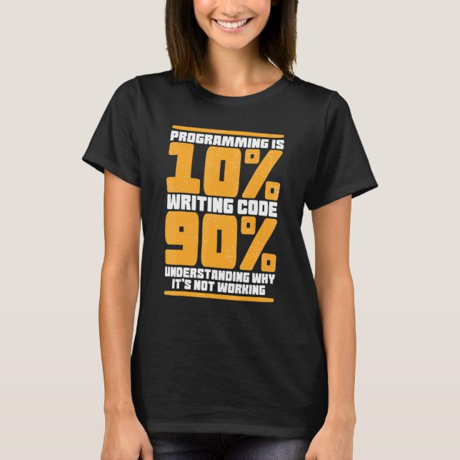Camiseta Funny Computer Binary Code Programmer, Desarrollad (Anverso)