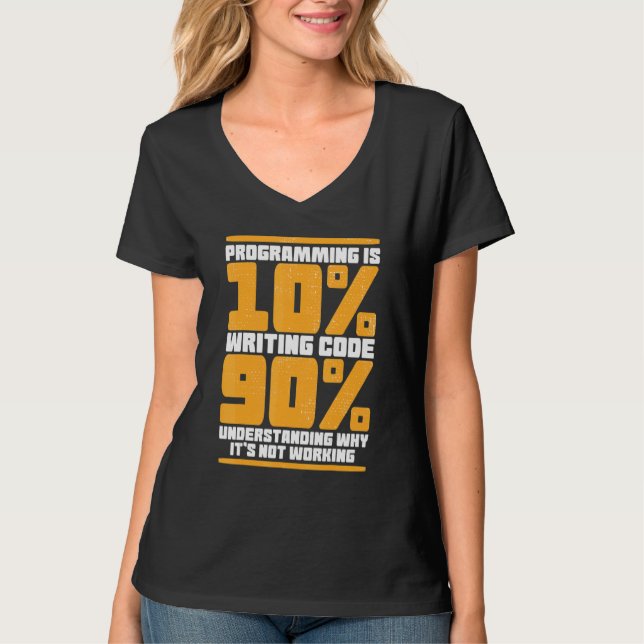 Camiseta Funny Computer Binary Code Programmer, Desarrollad (Anverso)