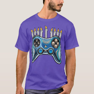 Camiseta Funny Controlador de videojuegos Hanukkah Menorah