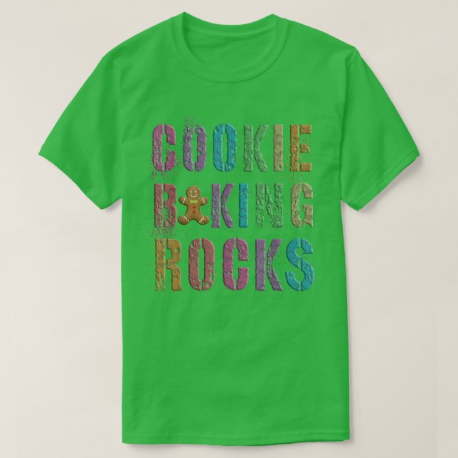 Camiseta Funny COOKIE BAKING ROCKS Ninja Gingerbread Man Cu (Diseño del anverso)