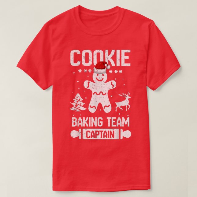 Camiseta Funny Cookie Baking Team Captain Gingerbread Chris (Diseño del anverso)