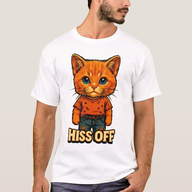 Camiseta Funny Cool  Cat Quote Tee (Anverso)