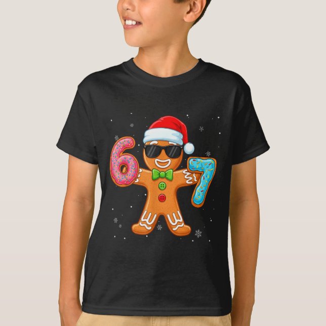 Camiseta Funny Cool Gingerbread Six Seven 67 Ice Cream Drip (Anverso)