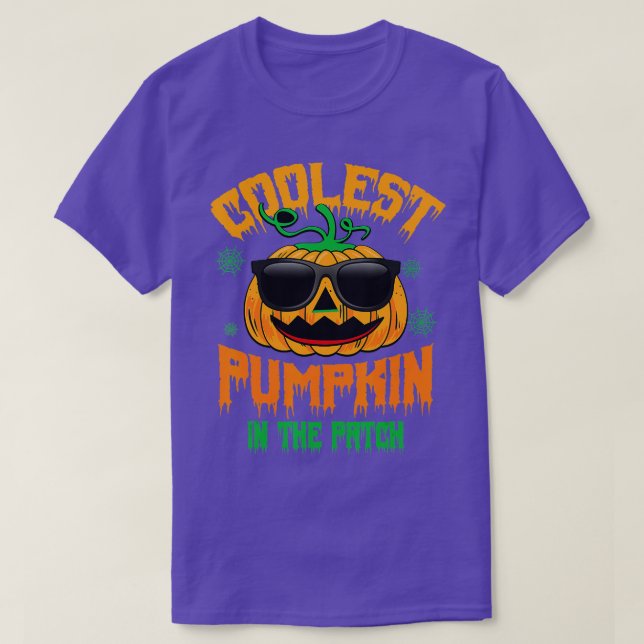 Camiseta Funny Coolest Pumpkin In The Patch Halloween Webs  (Diseño del anverso)