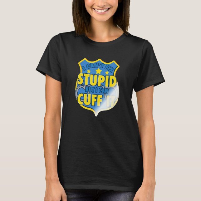 Camiseta Funny Cop Gift - Handcuffs Police Law Enforcement_ (Anverso)