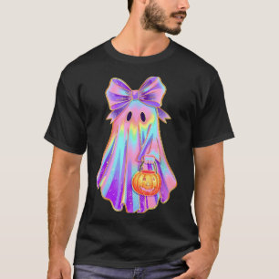 Camiseta Funny Coquette Bow Ghost Pumpkin Halloween Soky Se
