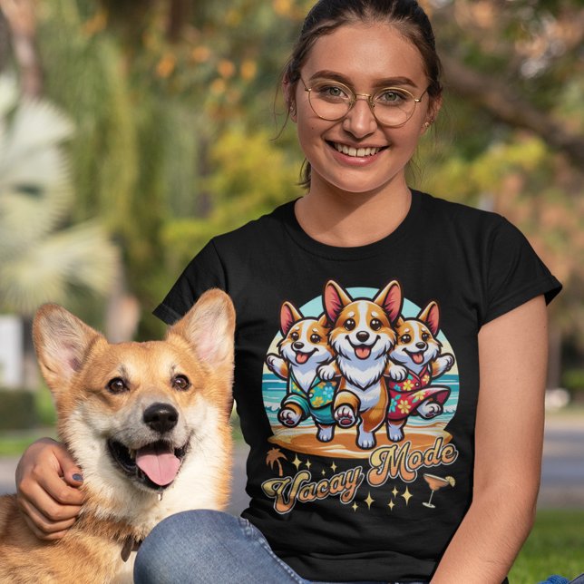 Camiseta Funny Corgi Beach Vacay Mode Summer Vacation (Subido por el creador)