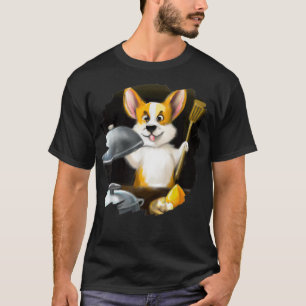 Camiseta Funny Corgi Chef Cocinando Comida Perro Corgi