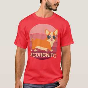 Camiseta Funny Corgi Dog With Sunglasses Retro Vintage -106
