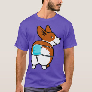 Camiseta Funny Corgi Face Mask