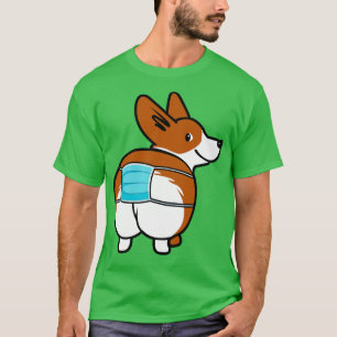 Camiseta Funny Corgi Face Mask