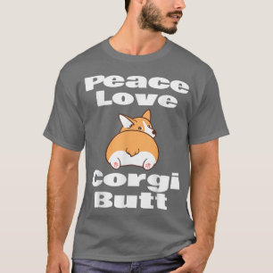 Camiseta Funny Corgi Lover Dueño Paz Corgi Butt Perro