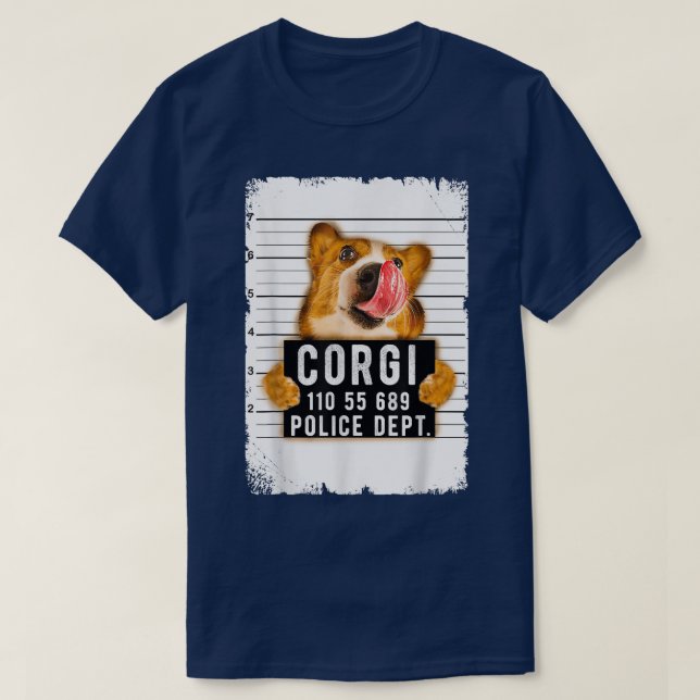 Camiseta Funny Corgi Mug Shot (Diseño del anverso)