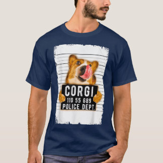 Camiseta Funny Corgi Mug Shot