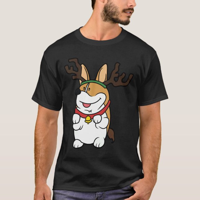 Camiseta Funny Corgi Navidades (Anverso)