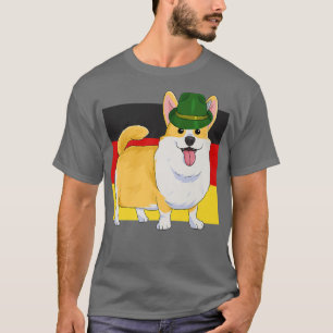 Camiseta Funny Corgi Oktoberfest Lederhosen Alpine Gorras P