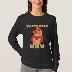 Camiseta Funny Corgi Pawsome Mom Mother X S Day Collection