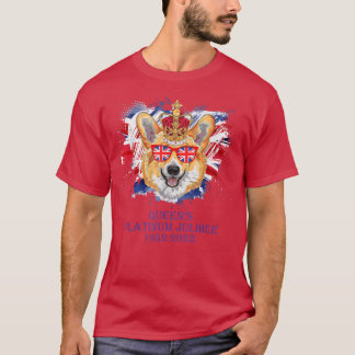 Camiseta Funny Corgi Queens Platinum Jubilee 19522022 Coraz