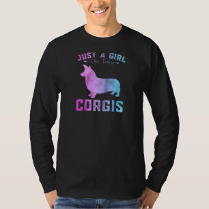 Camiseta Funny Corgis Chicas Sólo Un Chica Que Ama A Corgis