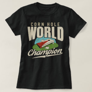 Camiseta Funny Corn Hole campeón mundial de la mazorca de m