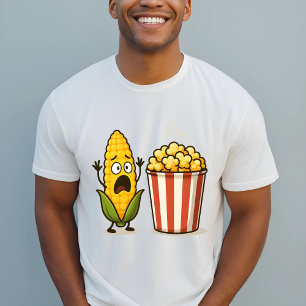 Camiseta Funny Corn Popcorn Personalizado Ilustracion