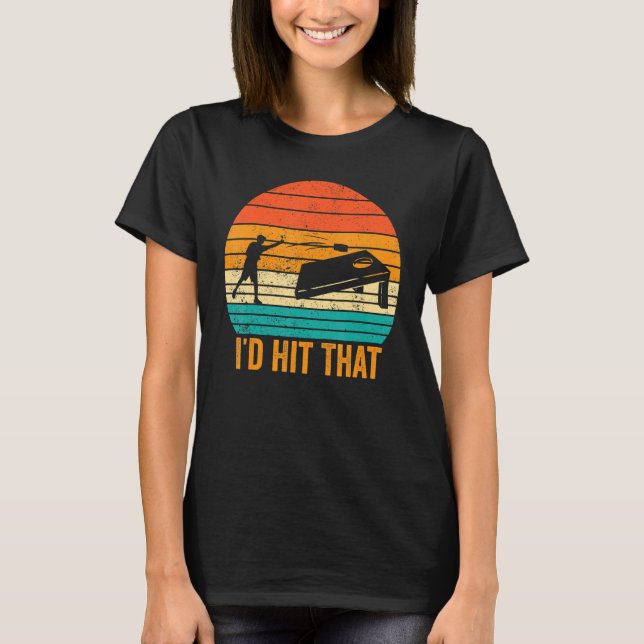 Camiseta Funny Cornhole Corn Hole Retro. (Anverso)