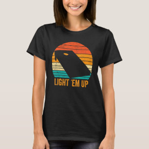 Camiseta Funny Cornhole Corn Hole Retro Light u2019em Arrib