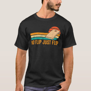 Camiseta Funny Cornhole Corn Hole Retro No Flip Just Flop