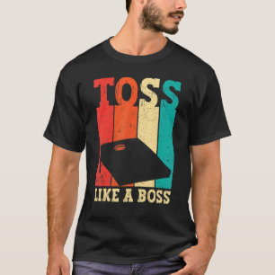 Camiseta Funny Cornhole Hole Retro Toss Como Jefe