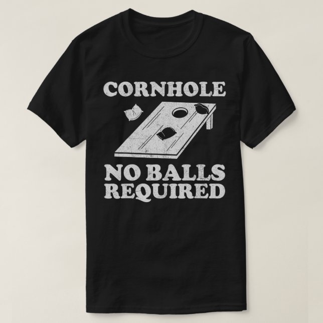 Camiseta Funny Cornhole Team No Balls Se Requiere Bolsa Bea (Diseño del anverso)