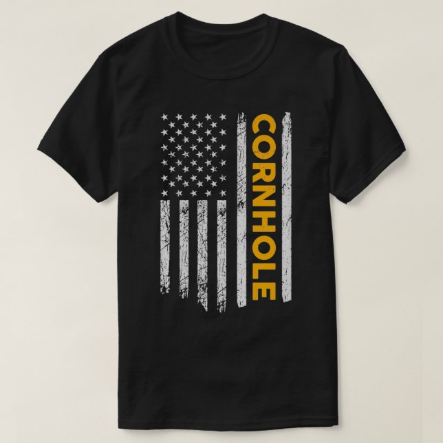 Camiseta Funny Cornhole US Flag Men women Cornhole humor  (Diseño del anverso)