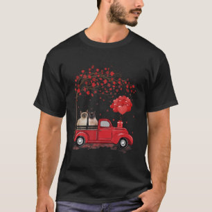 Camiseta Funny Couple Siamese Red Truck El día de San Valen