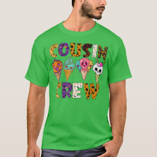 Camiseta Funny Cousin Crew Halloween Ice Cream Pumpkin Face