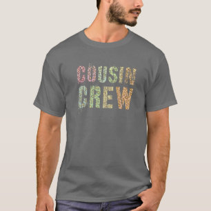 Camiseta Funny COUSIN CREW Leopard Print Grammy Pawpa Gramm