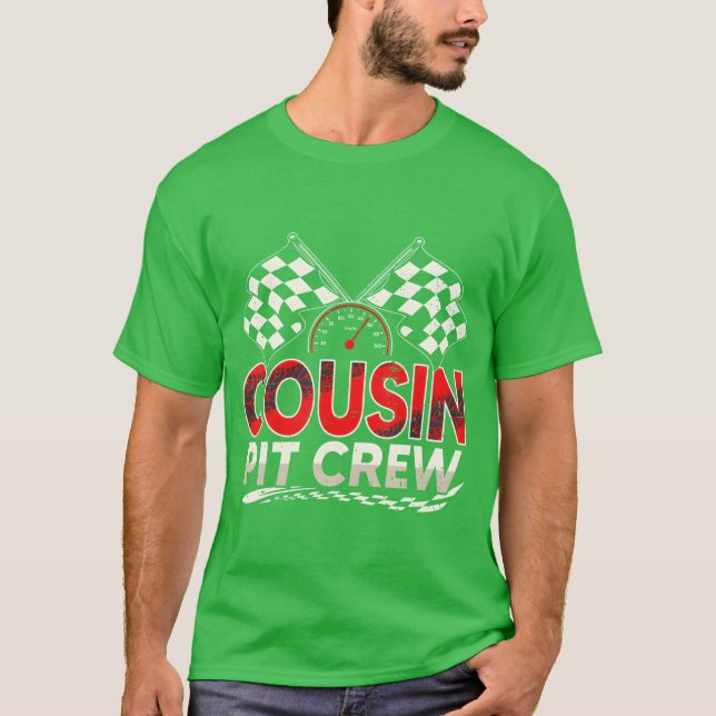 Camiseta Funny Cousin Pit Crew Race Car Lover Racing Famil  (Anverso)