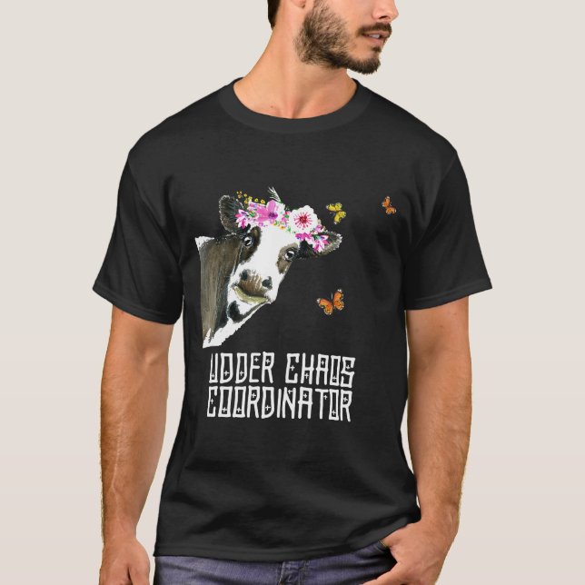 Camiseta Funny Cow, Coordinador De Udder Chaos (Anverso)