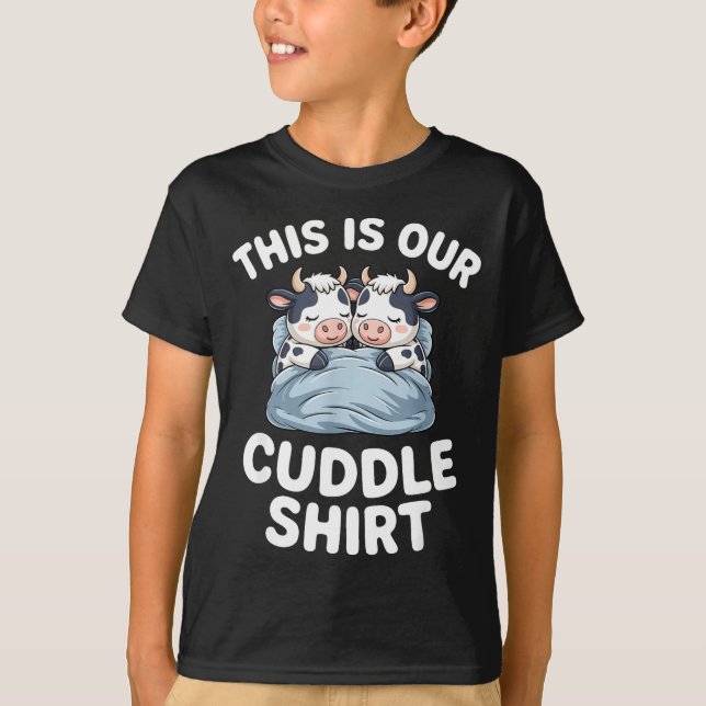 Camiseta Funny Cow Couple Idea This Is Our Cuddle  (Anverso)