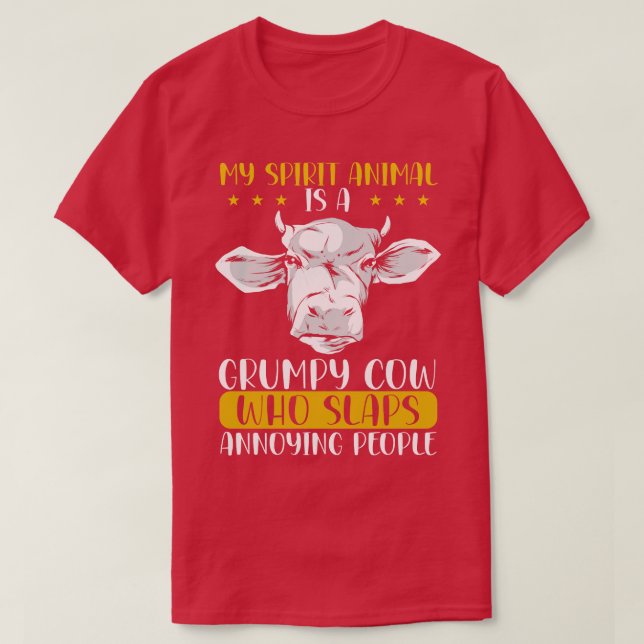 Camiseta Funny Cow Farm Farmer Mood (Diseño del anverso)