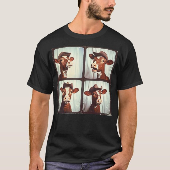 Camiseta Funny Cow Lover Funny Farm Animal Photobooth Cowbo (Anverso)