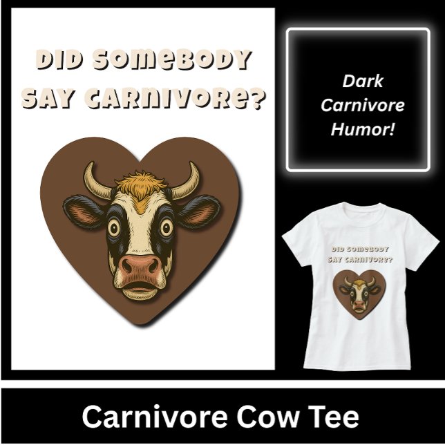 Camiseta Funny Cow Steak Meat Lover Gift (Fun Carnivore Cow Tee. Great carnivore gift, stocking stuffer, birthday gift for meat lovers.    )