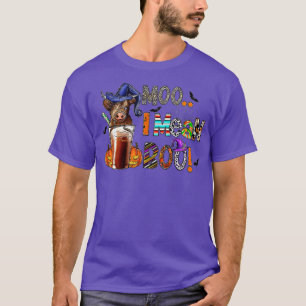 Camiseta Funny Cow Witch Halloween Moo I Mean Boo - 13