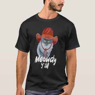 Camiseta Funny Cowboy Cowboy Western Country Cat Meme Meowd