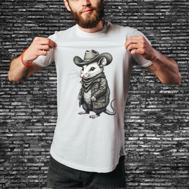 Camiseta Funny Cowboy Possum Lover (This vintage possum cowboy design is great for possum lovers, animal lover, and cowboy lovers.)