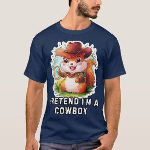 Camiseta Funny Cowboy Squirrel TShirt