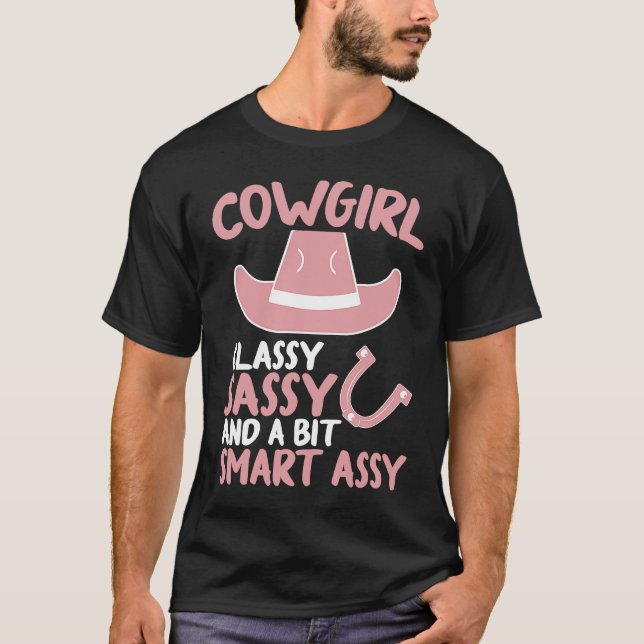 Camiseta Funny Cowgirl Graphic Women Girls Cowgirl Western  (Anverso)