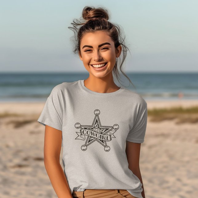 Camiseta Funny Cowgirl Sheriff Star para Chicas y mujeres (Subido por el creador)