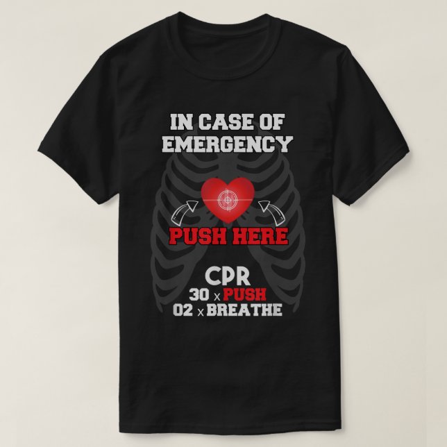 Camiseta Funny Cpr Instructor First Aid para Enfermeras CPR (Diseño del anverso)